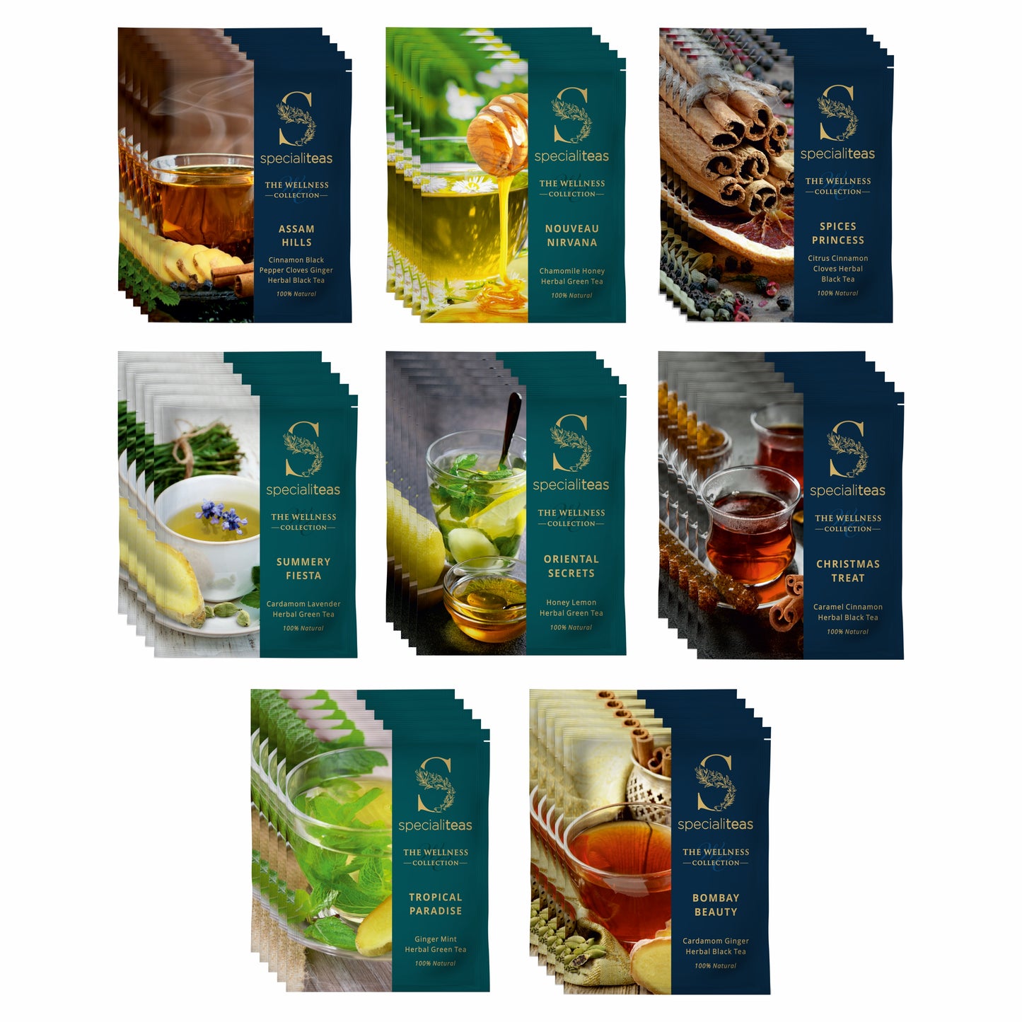 Cherise Specialiteas Assorted Gift Box of Black Teas and Green Teas