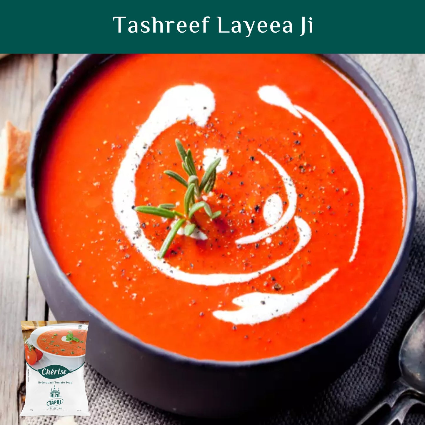 Cherise Tapri Premium Hyderabadi Tomato Soup Premix (1 kg Pouch)