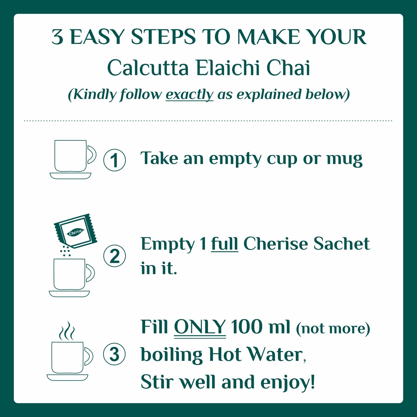 Cherise Tapri Premium Calcutta Elaichi Chai, Instant Tea Premix, 23 g x 7 Sachets (Pack of 2)