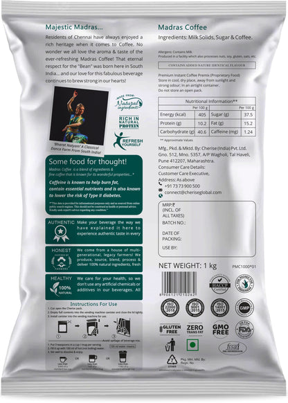 Cherise Tapri Premium Madras Coffee Instant Premix (1 kg Pouch)