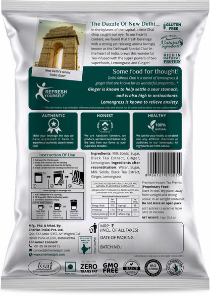Cherise Tapri Premium Delhi Adhrak Chai, Instant Tea Premix (1 kg Pouch)