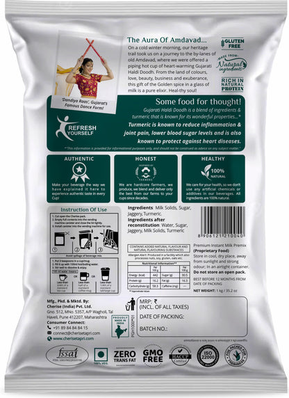 Cherise Tapri Premium Gujarati Haldi Doodh, Instant Milk Premix (1 Kg Pouch)