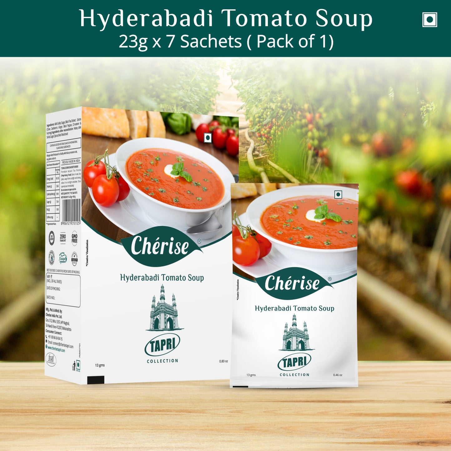 Cherise Tapri Premium Hyderabadi Tomato Soup Premix (13 g x 7 Sachets)