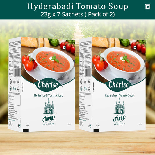 Cherise Tapri Premium Hyderabadi Tomato Soup Premix, 13 g x 7 Sachets (Pack of 2)