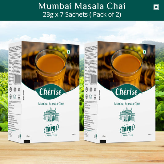 Cherise Tapri Premium Mumbai Masala Chai 23g x 7 sachets (pack of 2)
