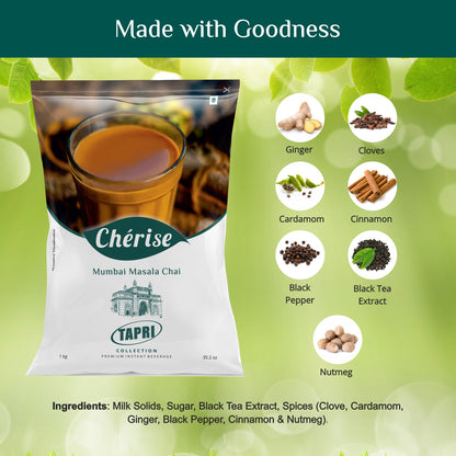 Cherise Tapri Premium Mumbai Masala Chai, Instant Tea Premix (1 kg Pouch)
