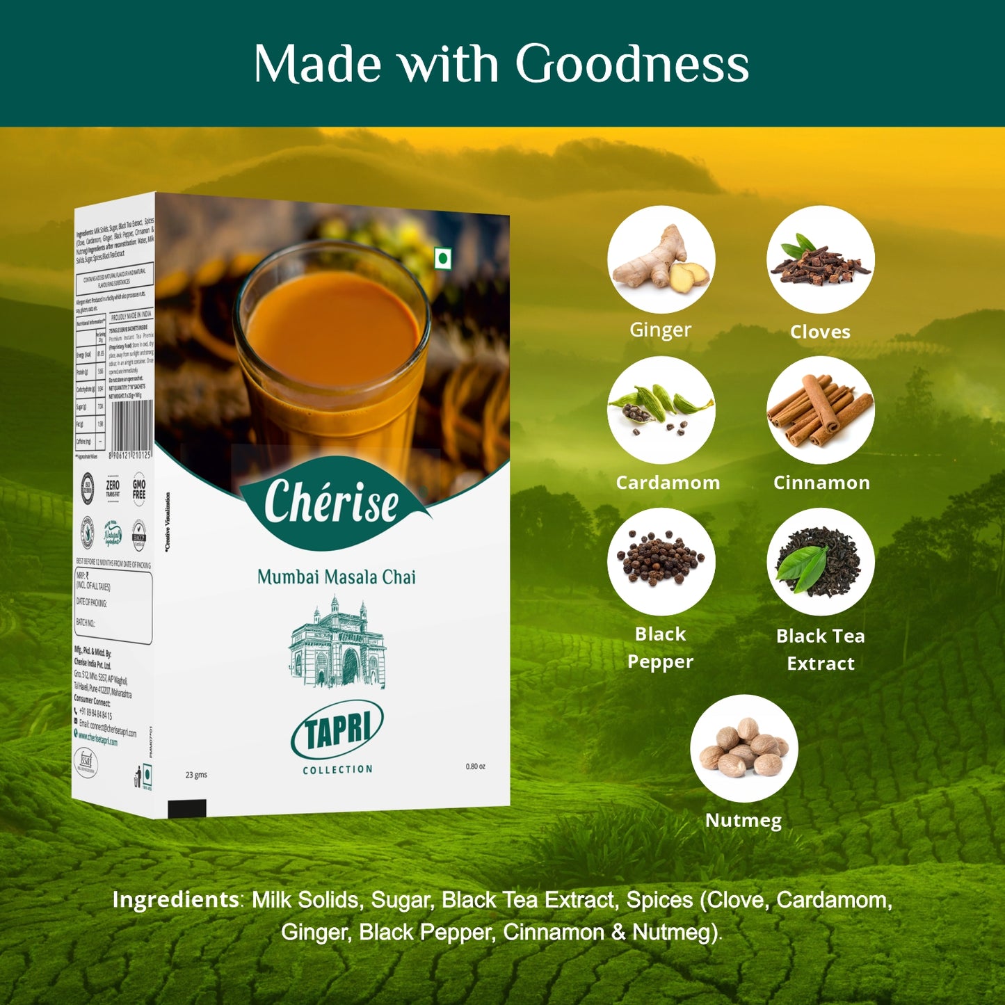 Cherise Tapri Premium Mumbai Masala Chai (23g x 7 sachets)