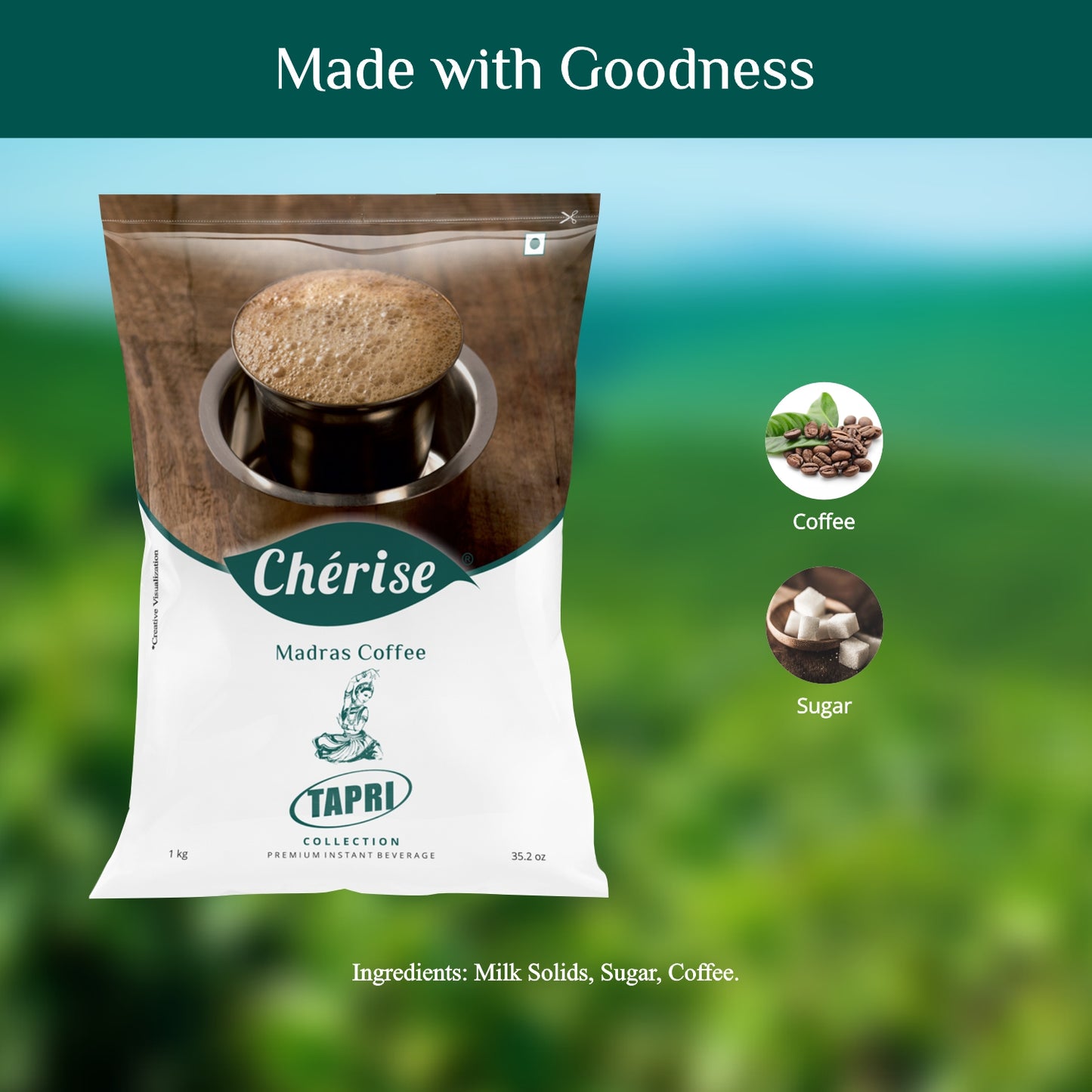Cherise Tapri Premium Madras Coffee Instant Premix (1 kg Pouch)