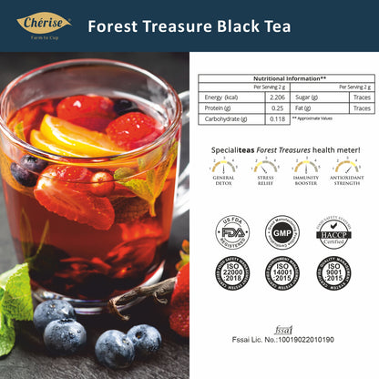 Cherise Specialiteas Forest Treasures Mixed Berry Black Tea (2 g x 25 Pyramid Tea Bags)