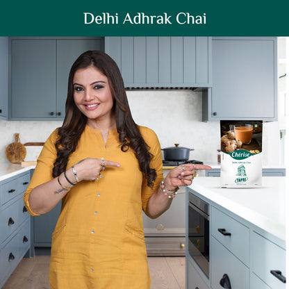 Cherise Tapri Premium Delhi Adhrak Chai, Instant Tea Premix (23 g x 7 Sachets)