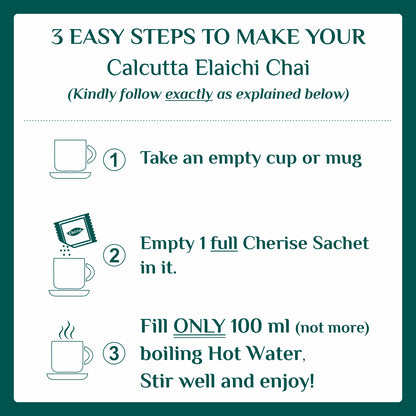Cherise Tapri Premium Calcutta Elaichi Chai, Instant Tea Premix, 23 g x 7 Sachets (Pack of 2)