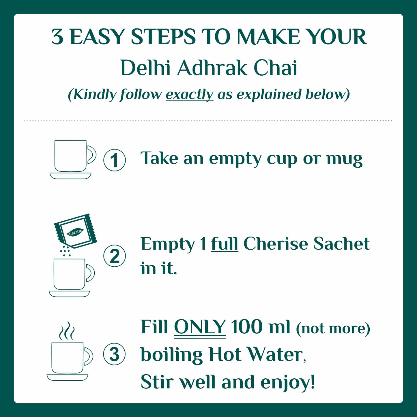 Cherise Tapri Premium Delhi Adhrak Chai, Instant Tea Premix, 23 g x 7 Sachets (Pack of 2)