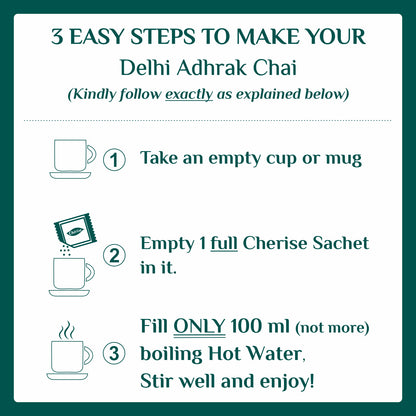 Cherise Tapri Premium Delhi Adhrak Chai, Instant Tea Premix, 23 g x 7 Sachets (Pack of 2)