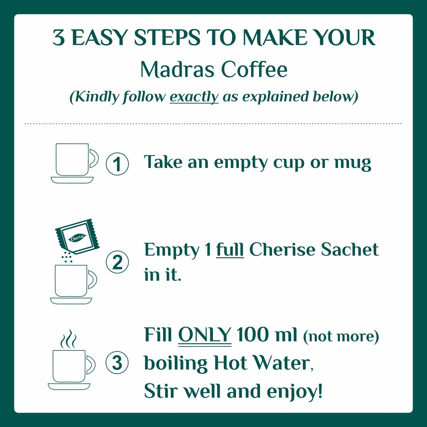 Cherise Tapri Premium Madras Coffee Instant Premix (23 g x 7 Sachets)