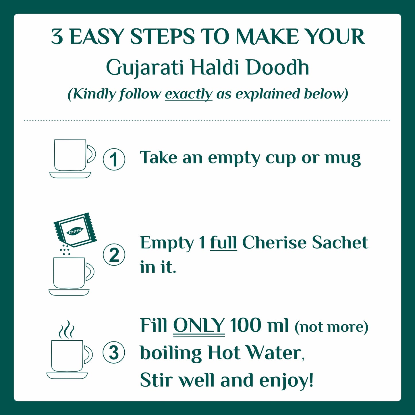 Cherise Tapri Premium Gujarati Haldi Doodh, Instant Milk Premix 23 g x 7 Sachets, (Pack of 2)