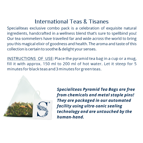 Cherise Specialiteas Assorted Black Teas and Green Teas (2 g x 25 Pyramid Tea Bags)