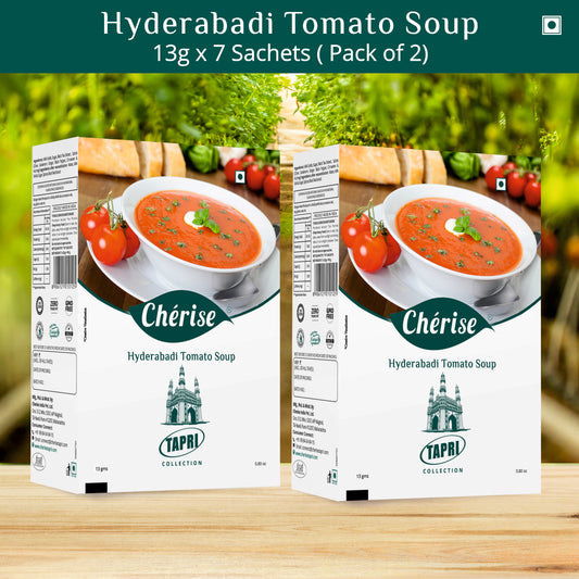 Cherise Tapri Premium Hyderabadi Tomato Soup Premix, 13 g x 7 Sachets (Pack of 2)