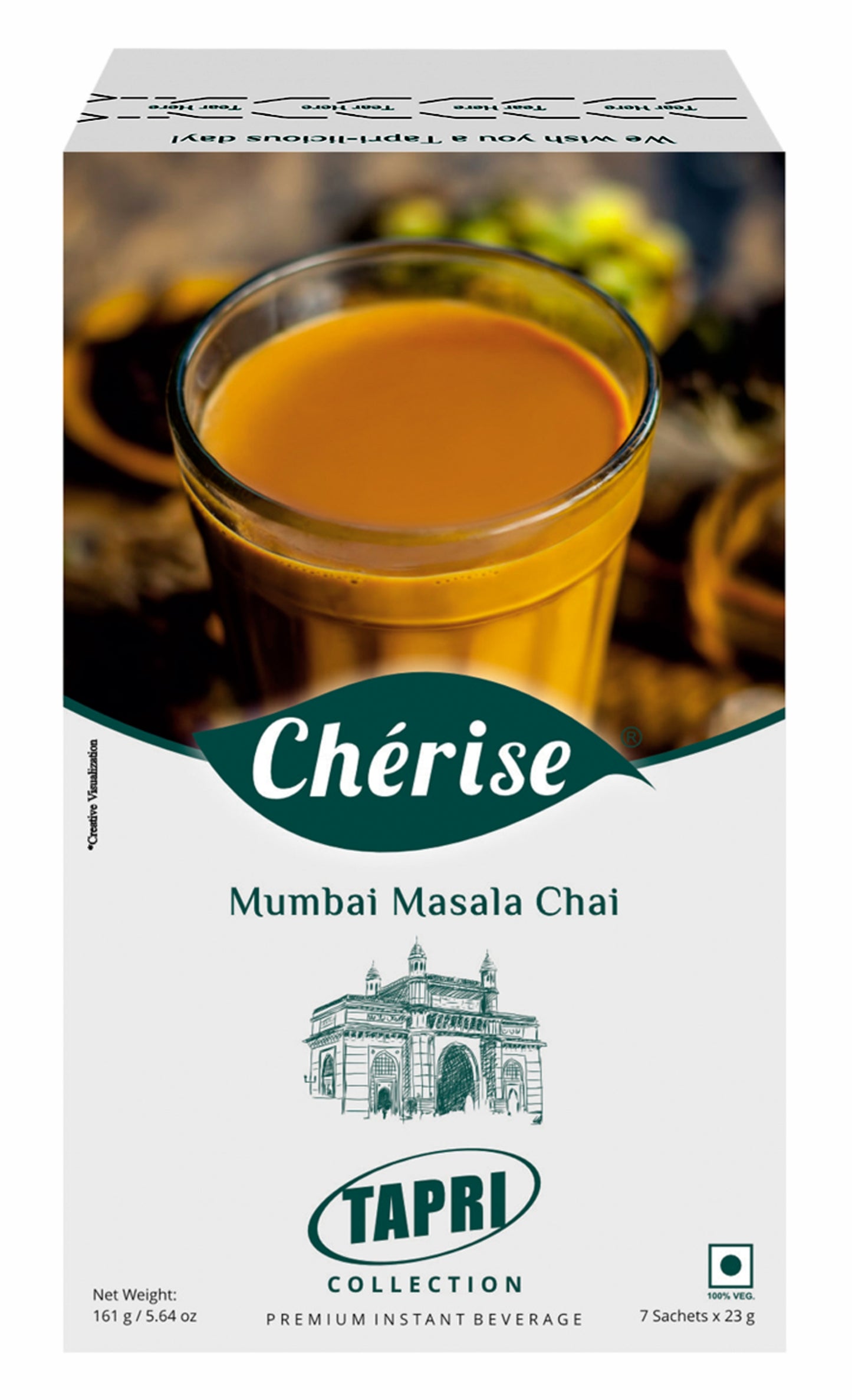 Cherise Tapri Premium Mumbai Masala Chai 23g x 7 sachets (pack of 2)
