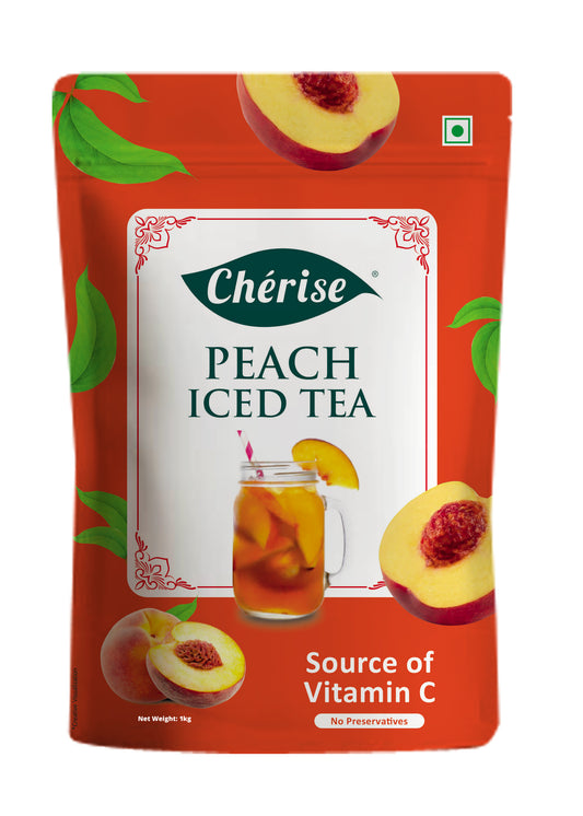 Cherise Peach Iced Tea, Instant Cold Tea Premix (1kg Pouch)