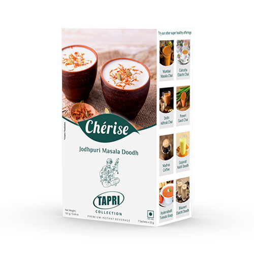 Cherise Tapri Premium Jodhpuri Masala Doodh, Instant Milk Premix (23 g x 7 Sachets)
