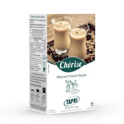 Cherise Tapri Premium Bikaneri Elaichi Doodh, Instant Milk Premix (23 g x 7 Sachets)