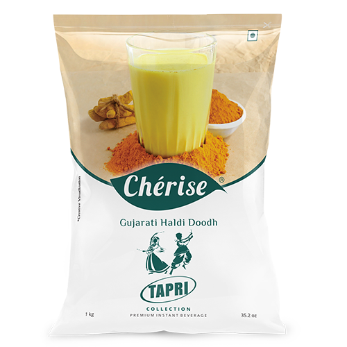 Cherise Tapri Premium Gujarati Haldi Doodh, Instant Milk Premix (1 Kg Pouch)