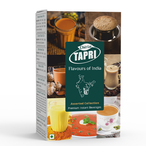 Cherise Tapri Premium Instant Tea, Coffee, Milk & Soup Premixes | Assorted Box | 151 Grams