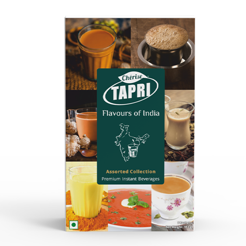 Cherise Tapri Premium Instant Tea, Coffee, Milk & Soup Premixes | Assorted Box | 151 Grams