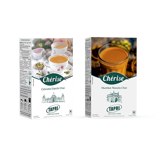 Cherise Tapri Combo of Premium Calcutta Elaichi Chai and Mumbai Masala Chai (23 g x 7 Sachets Each)